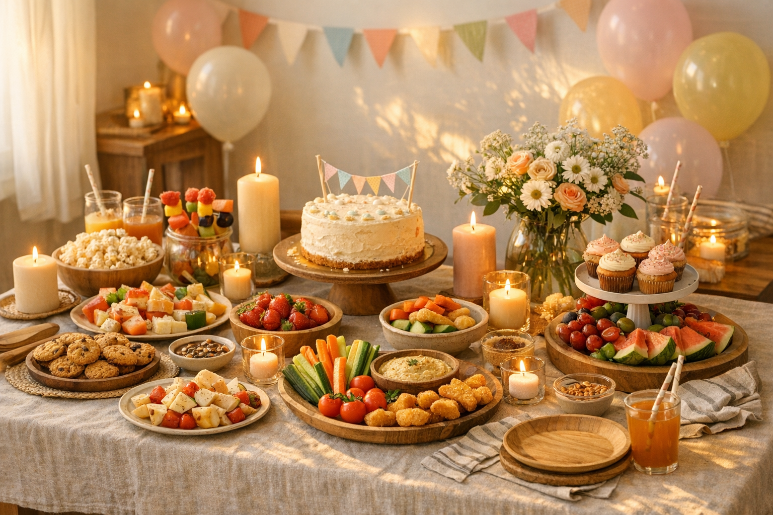 Buffet d'anniversaire pour enfants : sucré-salé équilibré