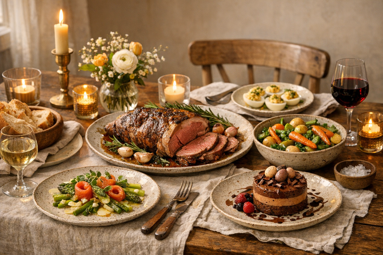 Pâques : un menu printanier autour de l'agneau