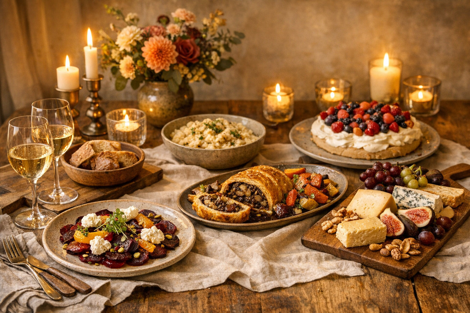 Recevoir des invités végétariens : menu festif sans viande