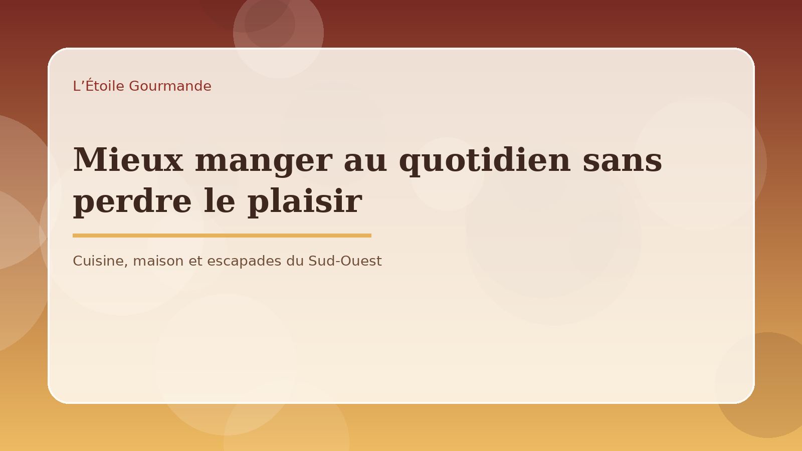 Mieux manger au quotidien sans perdre le plaisir