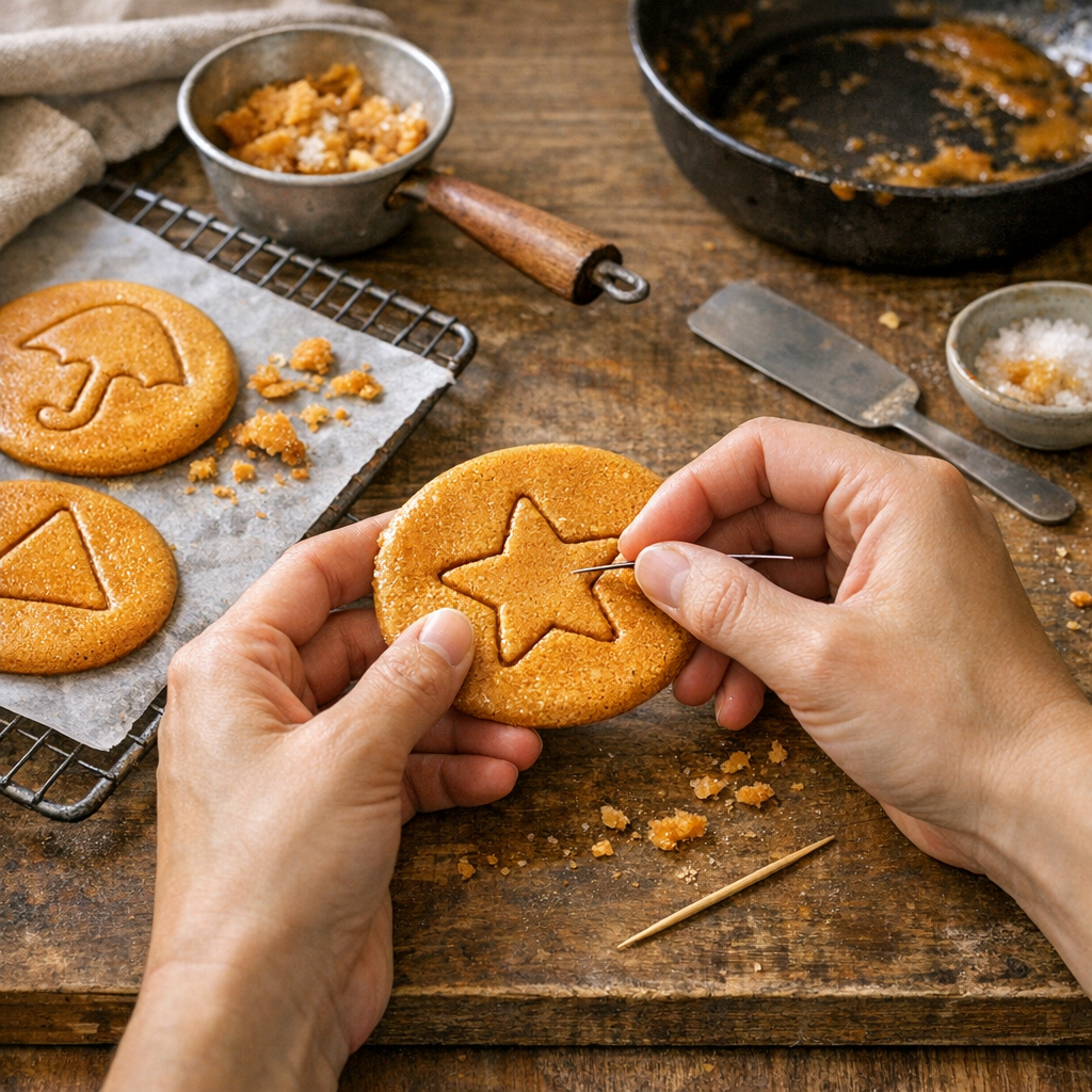 Préparation&nbsp;: réussir le biscuit dalgona sans le casser