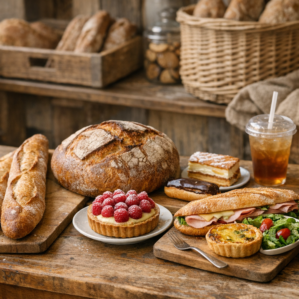 Prix à comparer&nbsp;: baguette, pain de campagne, pâtisserie et formule salée