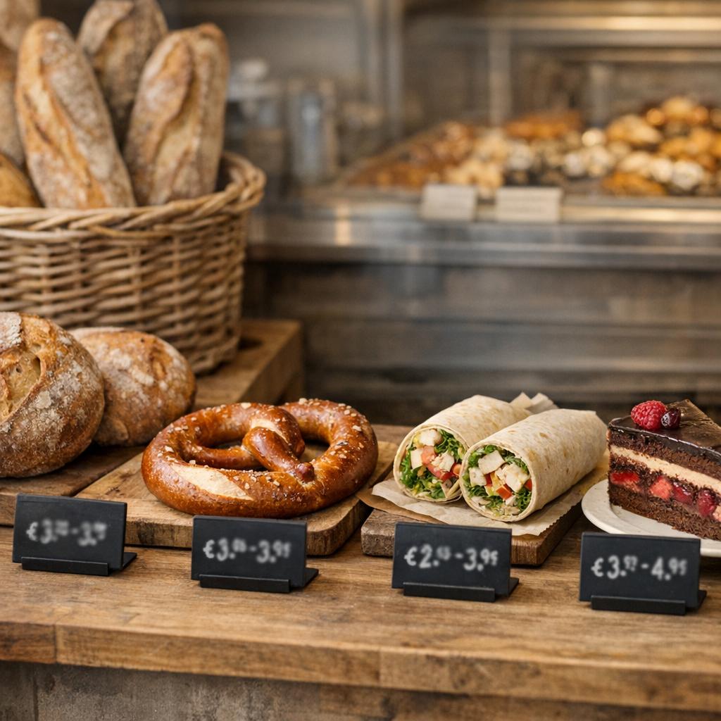Prix en boulangerie-pâtisserie&nbsp;: fourchettes pour pain, bretzel, wrap et gâteau