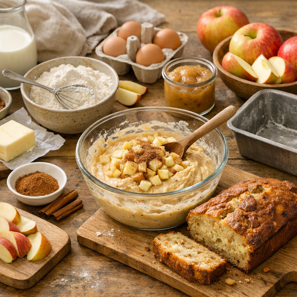 La recette du cake pommes cannelle en détails