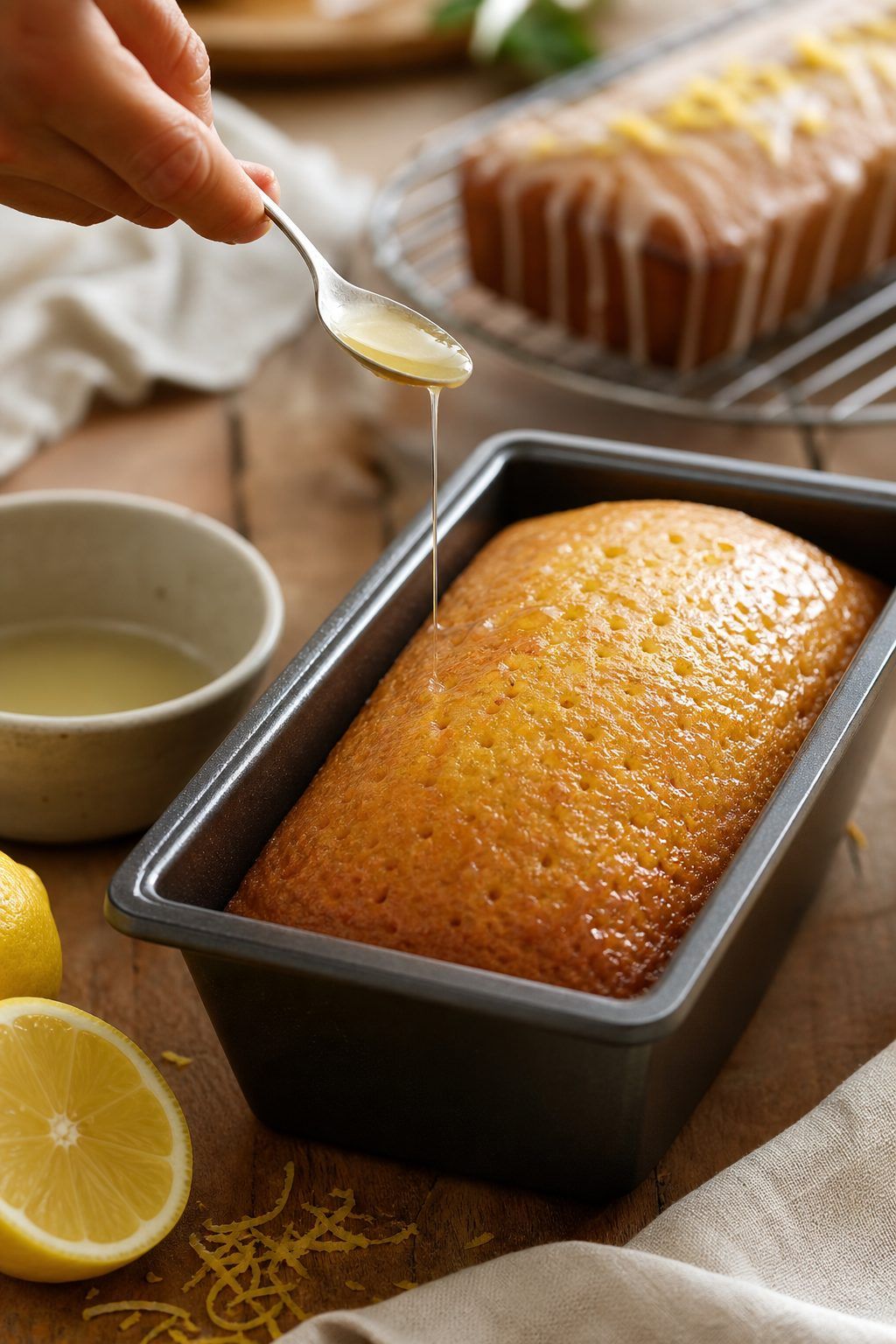 Imbiber le cake au citron sans le détremper