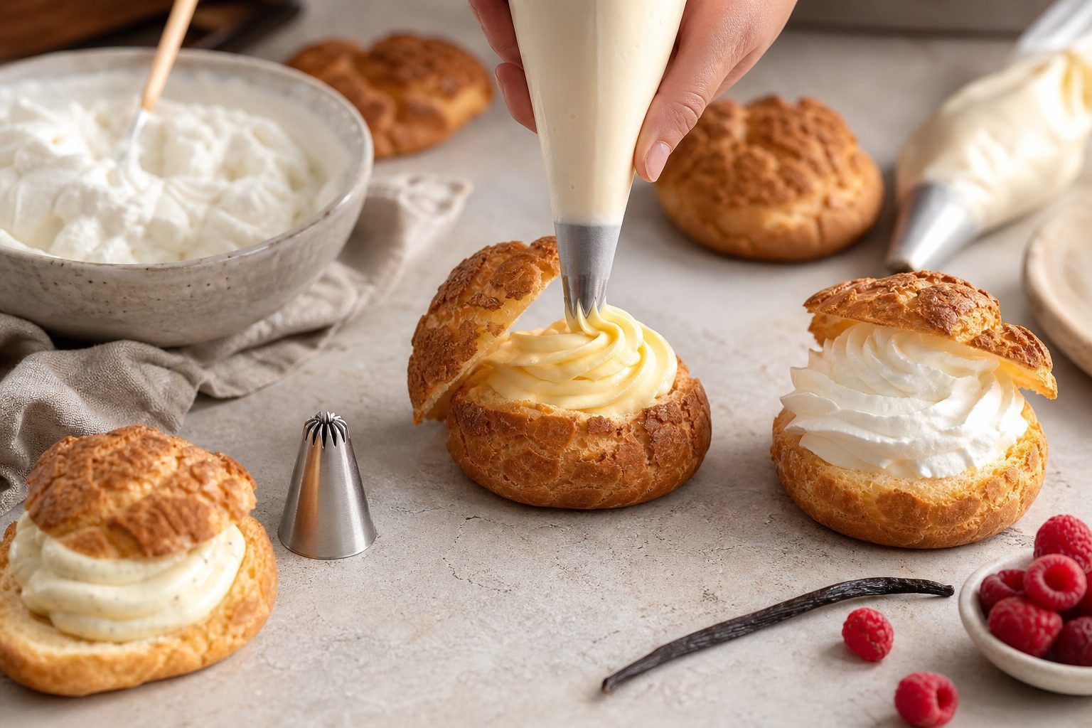 Quelle crème choisir pour fourrer les choux ?
