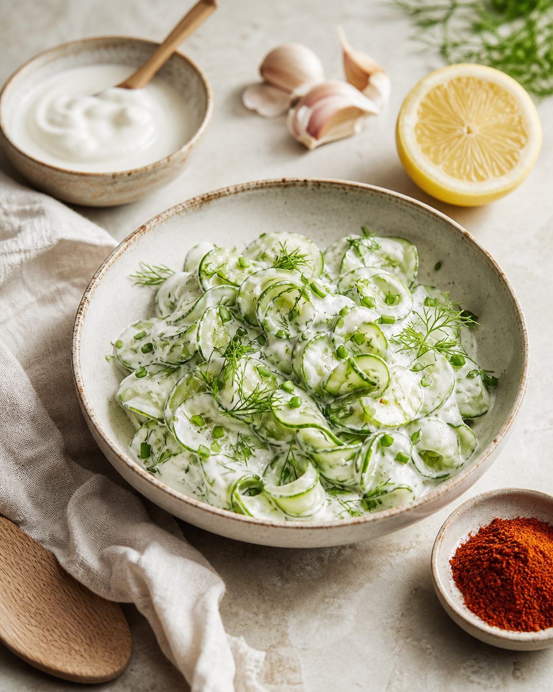Variantes fraîches : yaourt, ail, citron ou piment d’Espelette