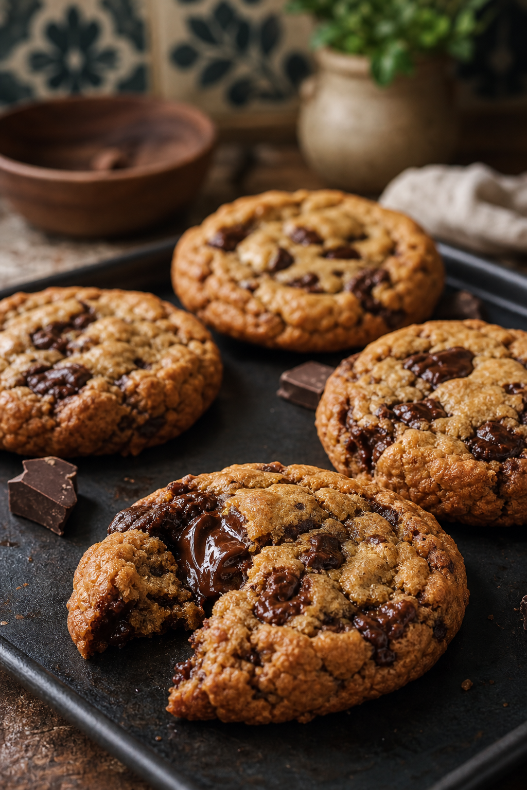 Les cookies de Mike se préparent avec un cœur moelleux