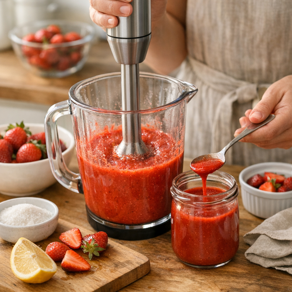 Préparation&nbsp;: faire un coulis lisse en quelques minutes