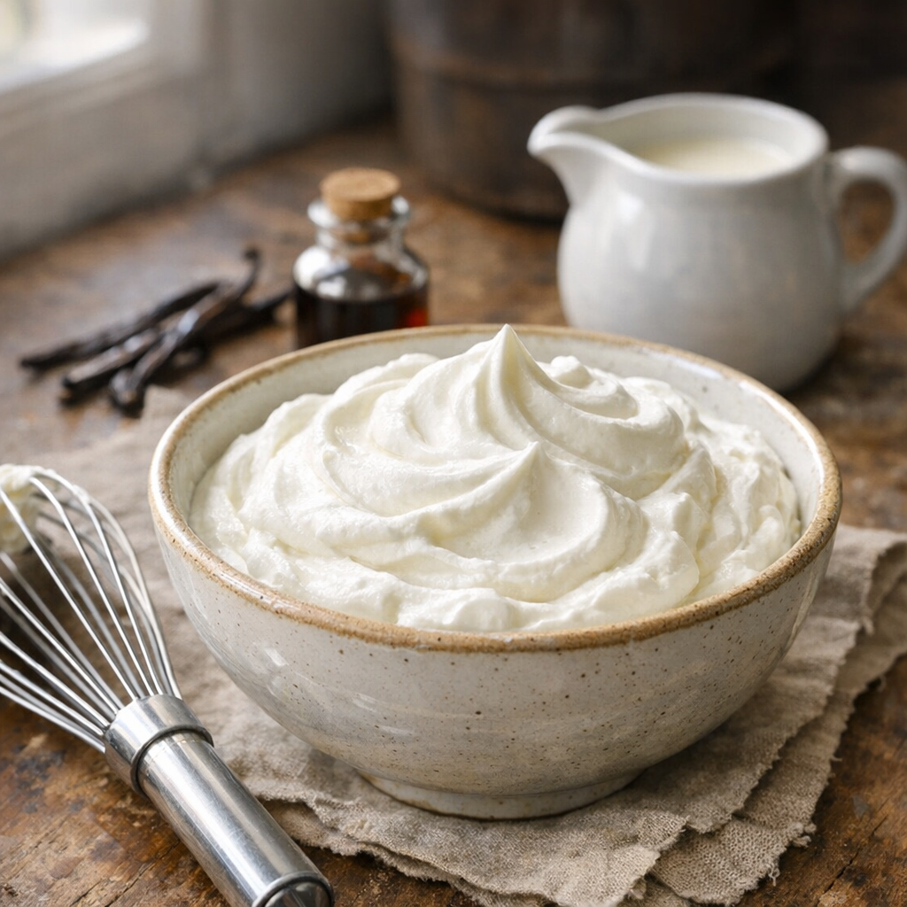 La recette de Crème fouettée maison qui tient vraiment