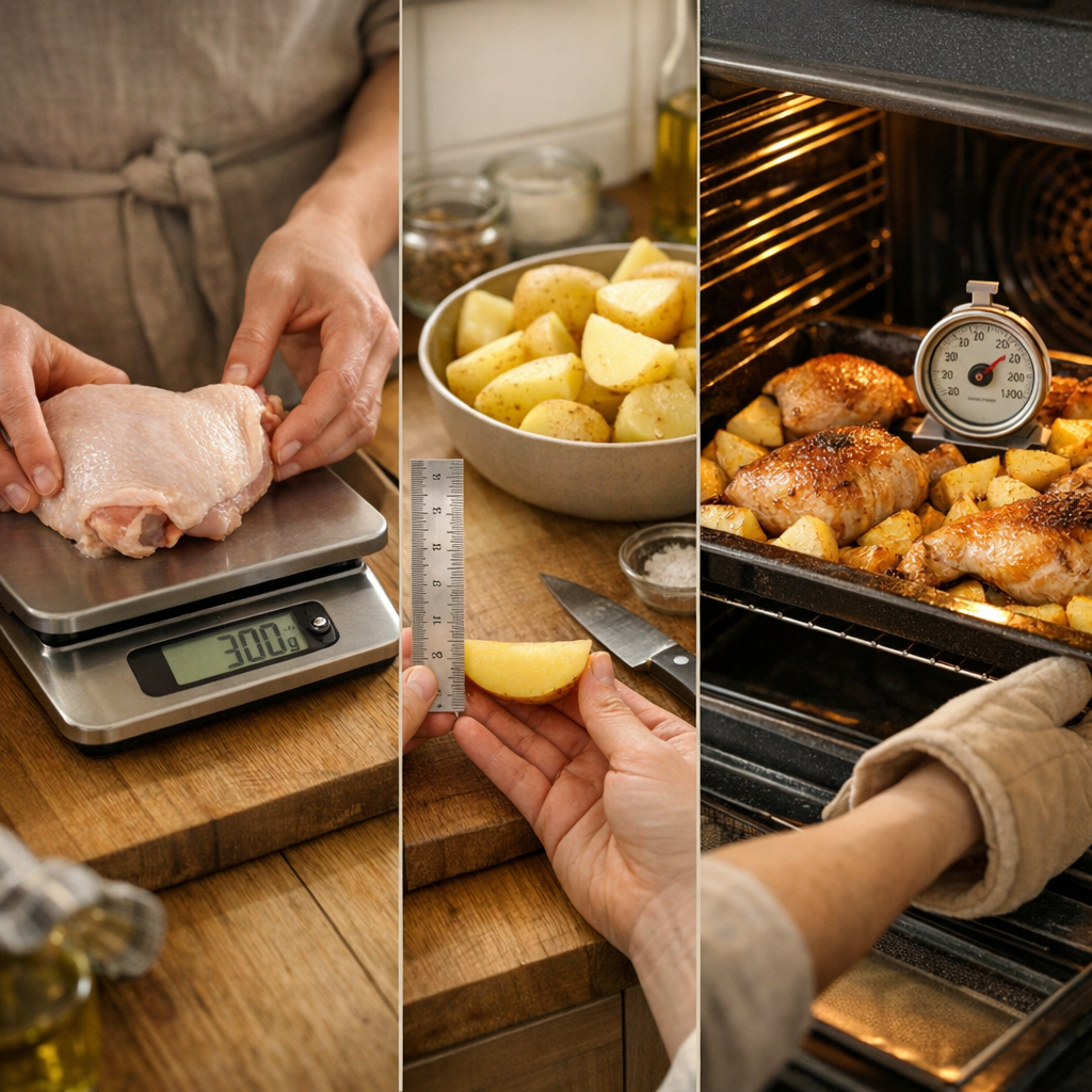 Le test Léonie&nbsp;: poids des cuisses, taille des pommes de terre et chaleur du four