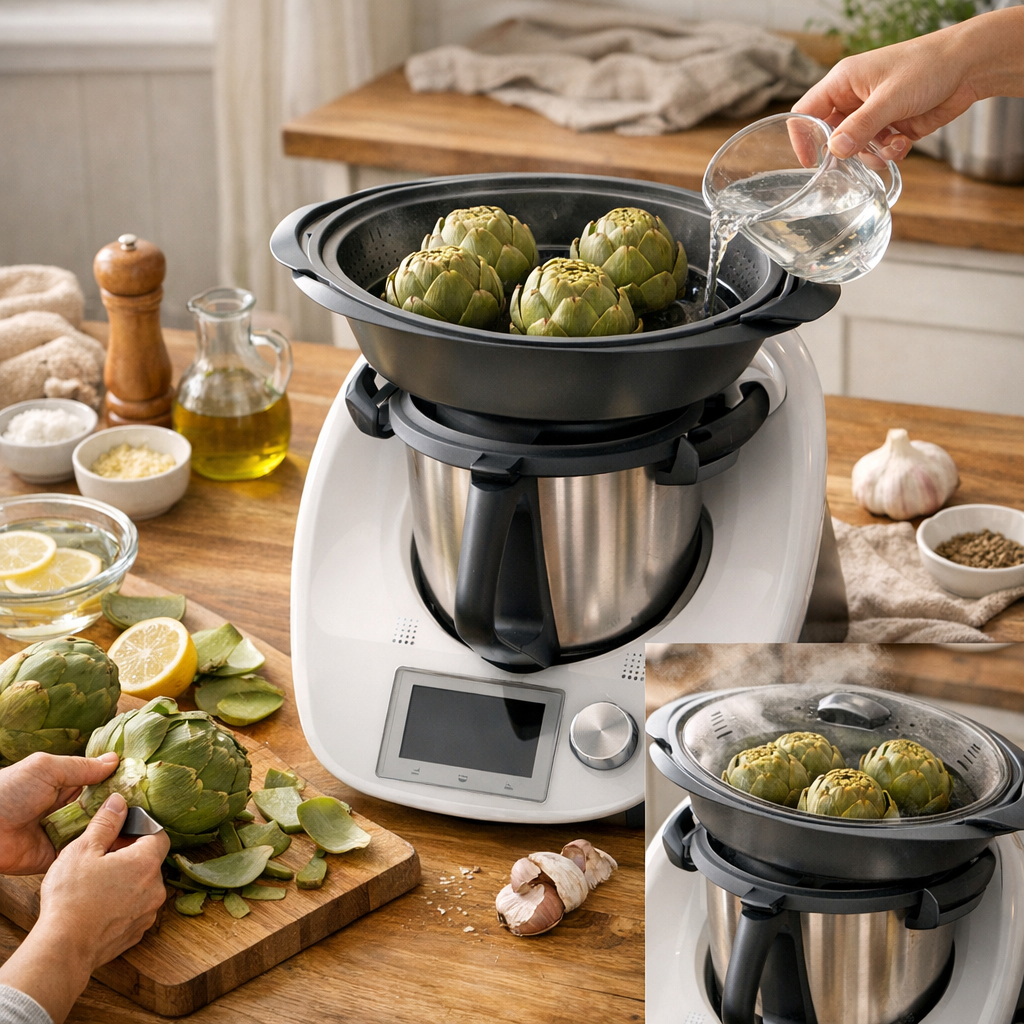 Préparation et cuisson vapeur pas à pas