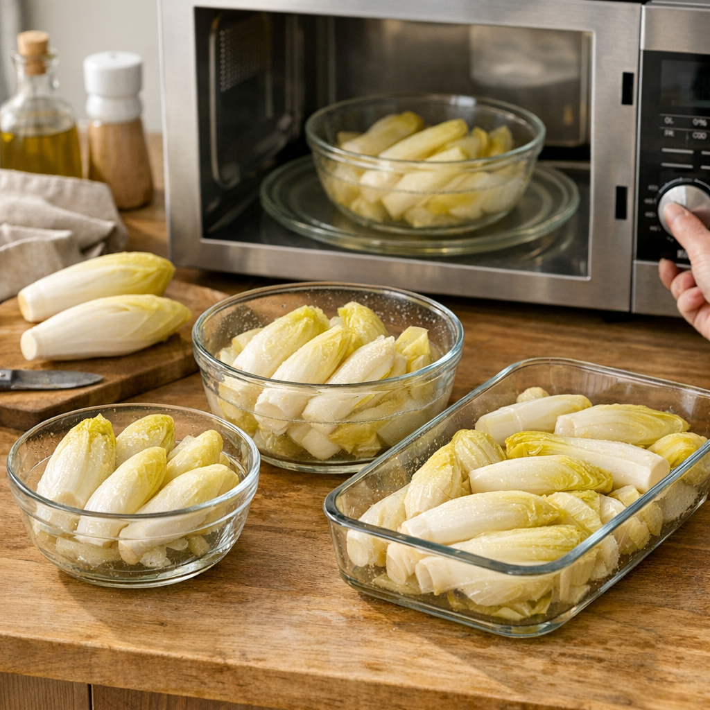 Temps de cuisson des endives : repères selon la puissance et la quantité