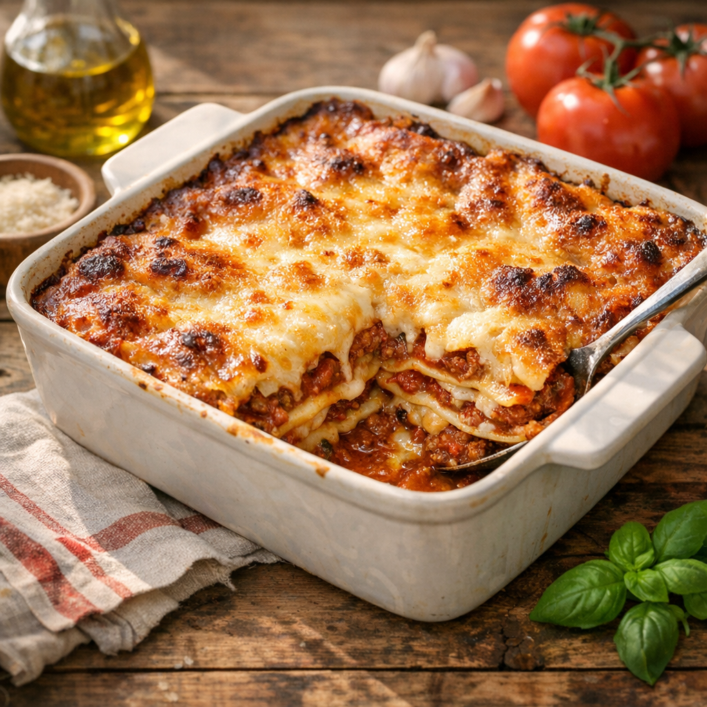 La Cuisson des Lasagnes au four se réussit au bon timing