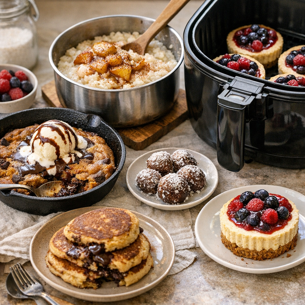 Desserts sans four avec cuisson douce&nbsp;: poêle, casserole ou airfryer&nbsp;?
