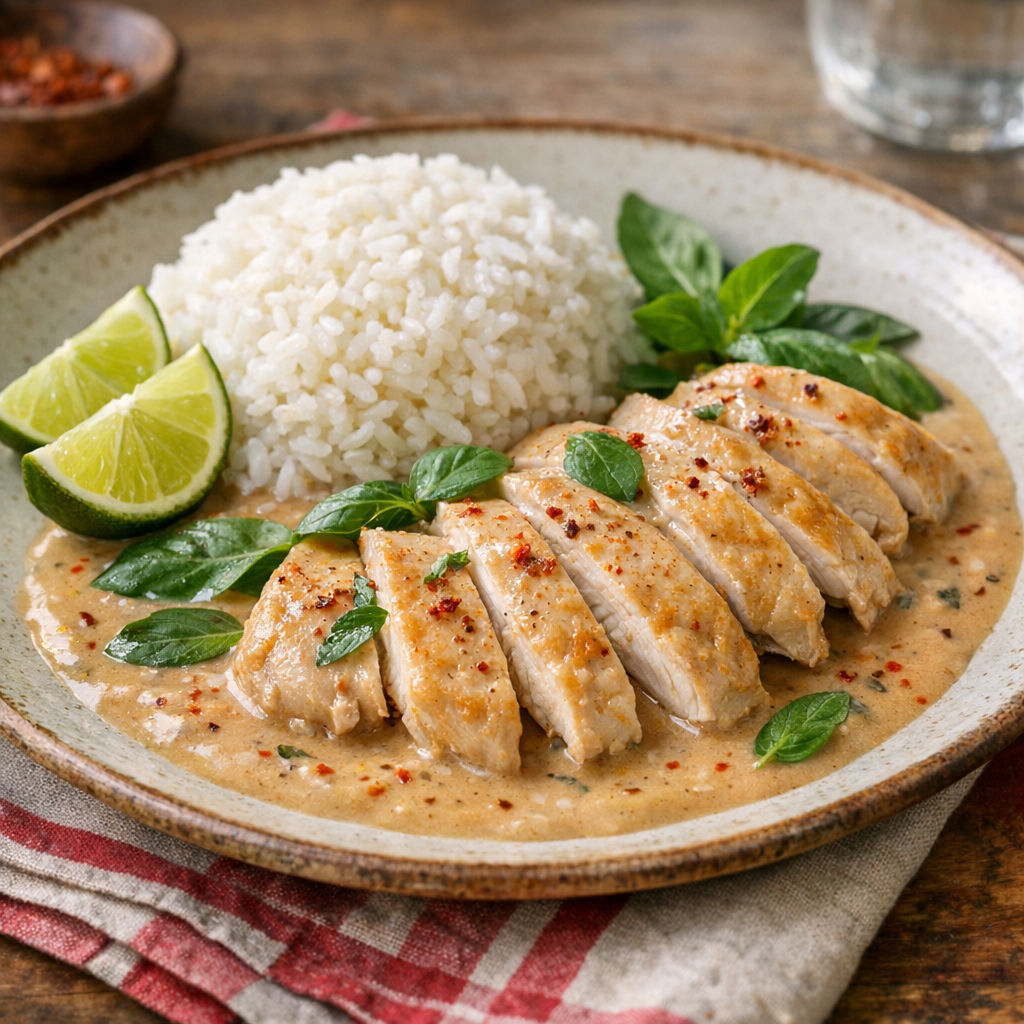 L’escalope de Dinde sauce Thaï reste tendre en 6 étapes