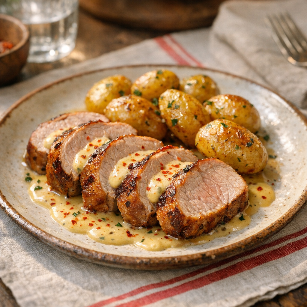 Le Filet mignon de porc au four reste moelleux avec la bonne cuisson