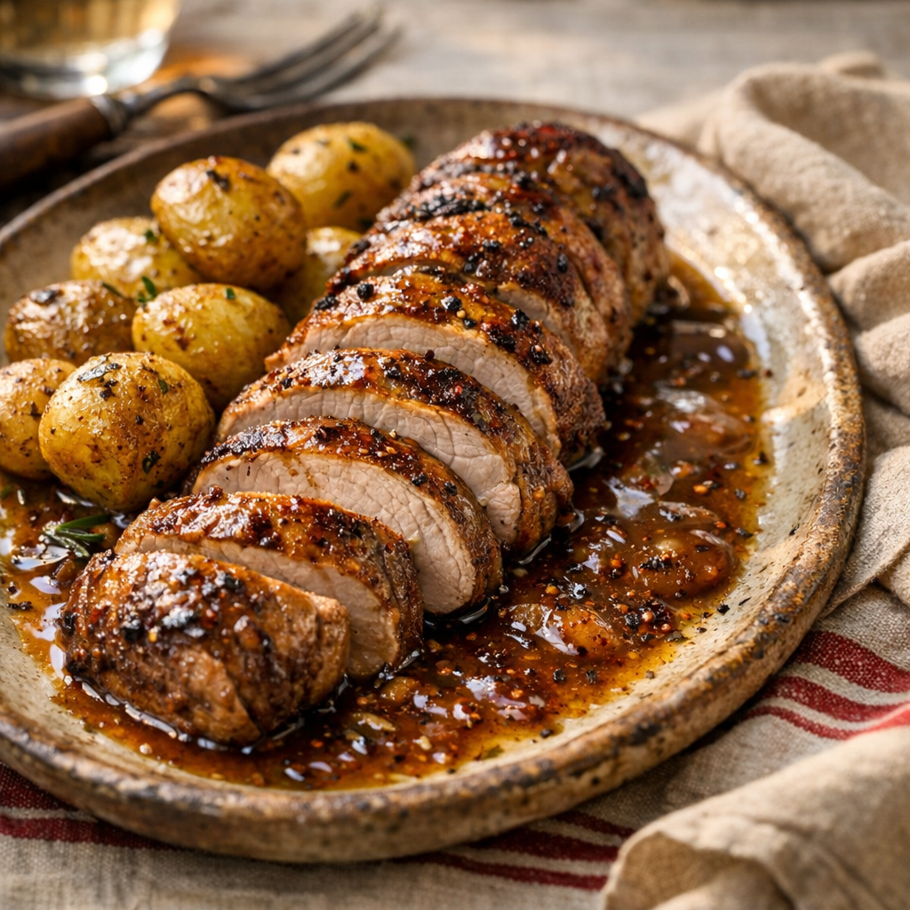 Le Filet de porc au four reste tendre avec la bonne cuisson