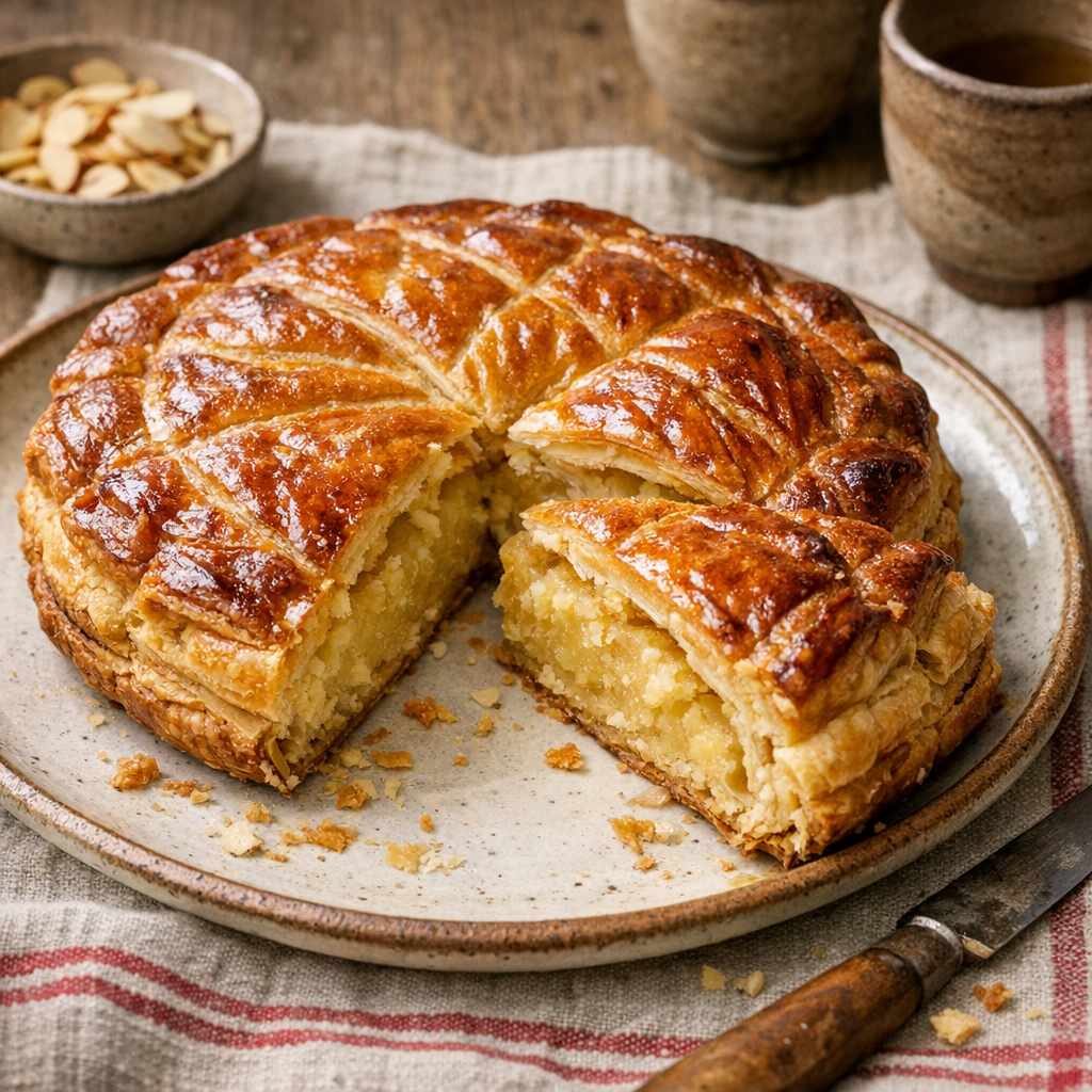 La frangipane crème pâtissière rend la Galette plus moelleuse