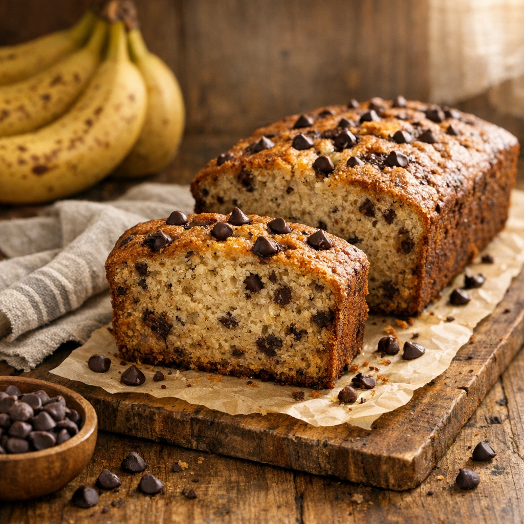 Un Gâteau à la banane sans œuf reste très Moelleux
