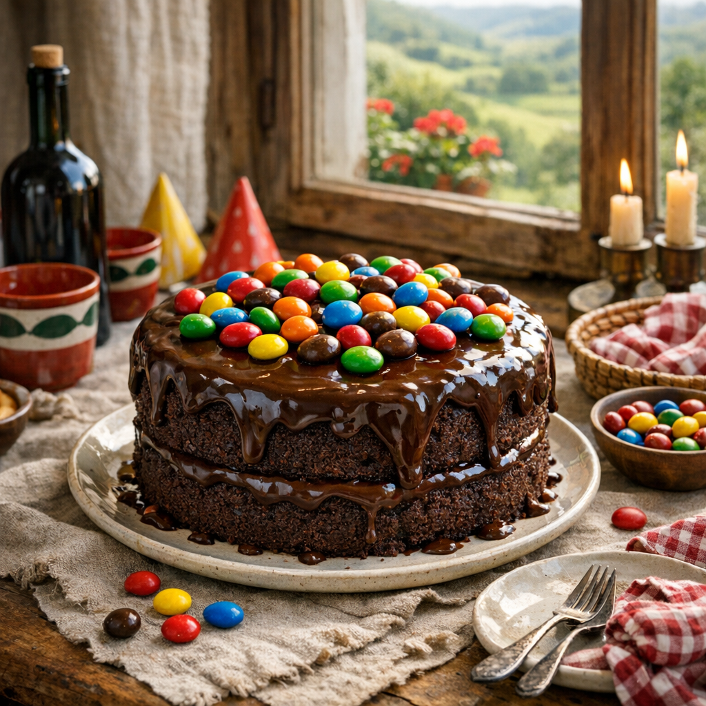 Le Gâteau au chocolat et Smarties réussit tous les anniversaires