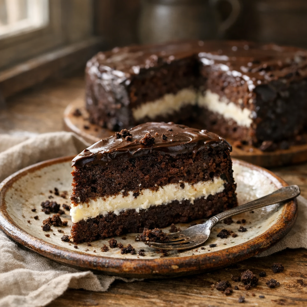 Ce Gâteau au Chocolat et Fromage Blanc reste Fondant sans beurre