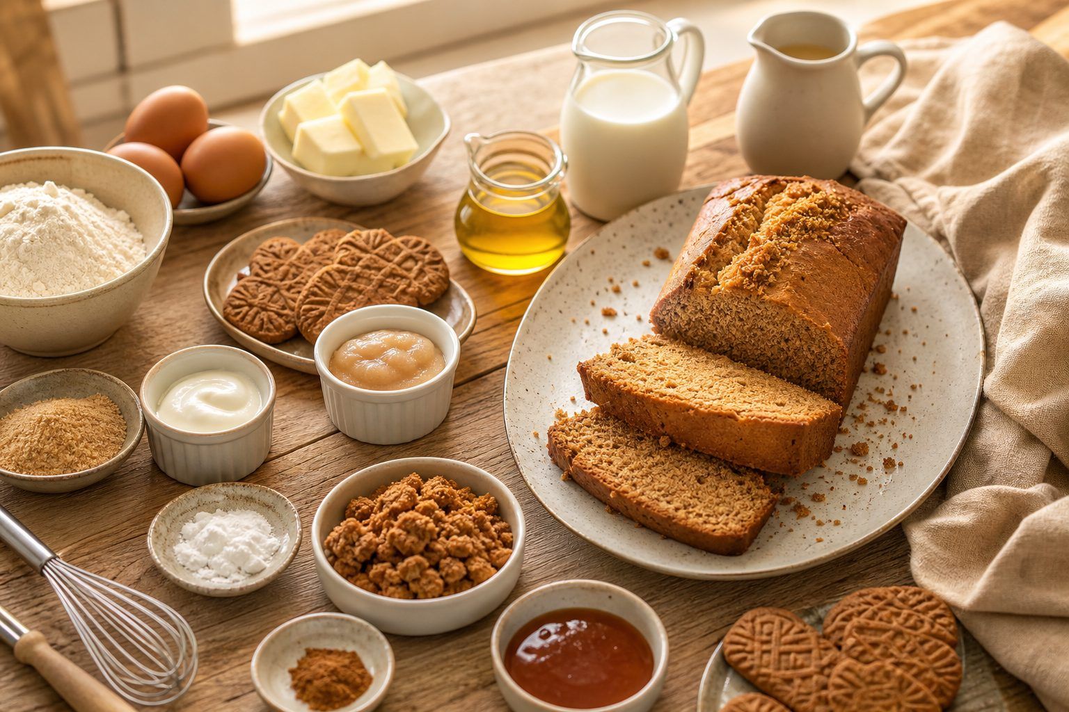 Ingrédients du cake aux spéculoos et bonnes substitutions