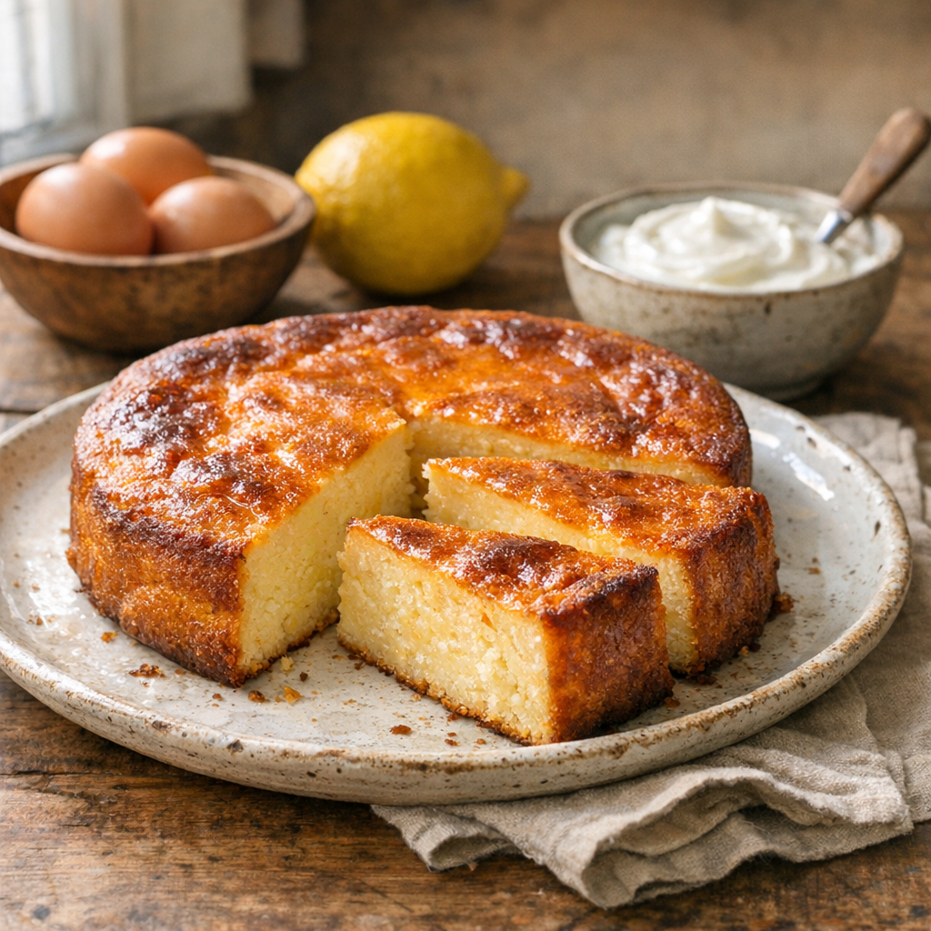 Le Gâteau au yaourt sans levure reste bien moelleux