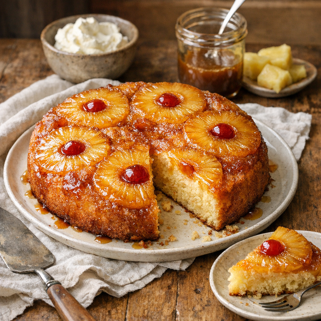 Le Gâteau aux ananas facile : renversé et moelleux