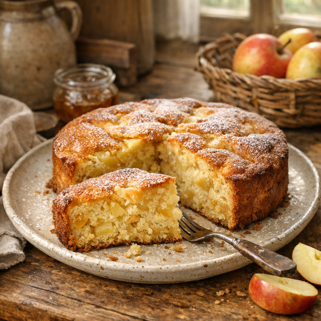 Le Gâteau aux pommes, recette de Grand-Mère : Moelleux et fondant