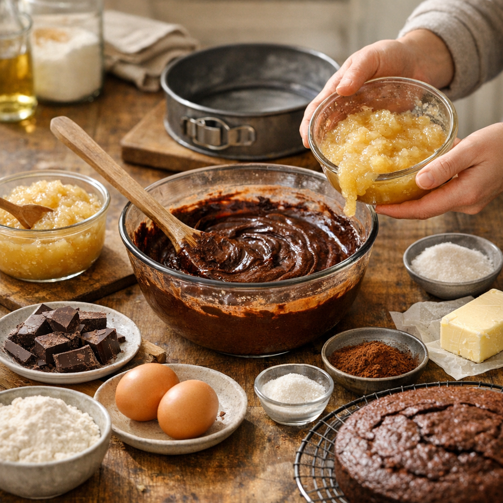 Préparation&nbsp;: réussir le fondant au chocolat compote pas à pas
