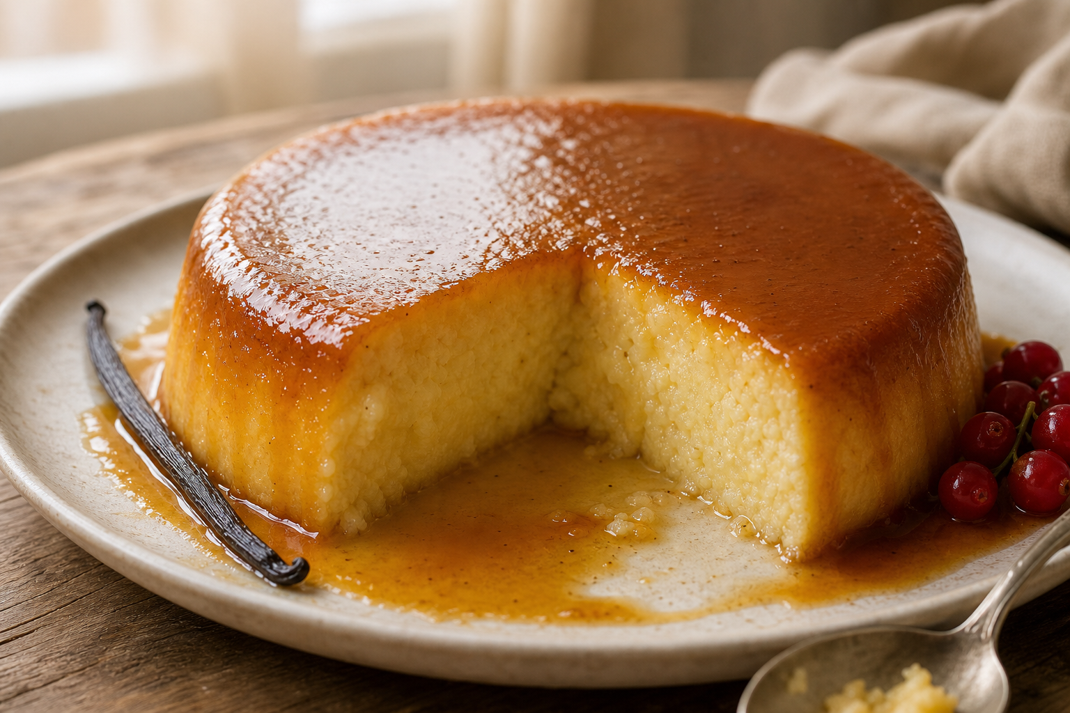 Le gâteau de semoule facile et rapide se cuisine au caramel
