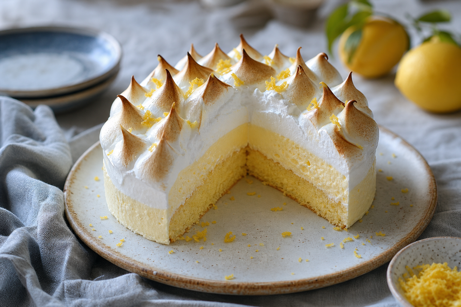 Ce gâteau nuage au citron meringué fait vraiment sensation