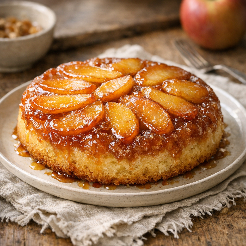 Ce Gâteau aux pommes renversé se démoule sans stress