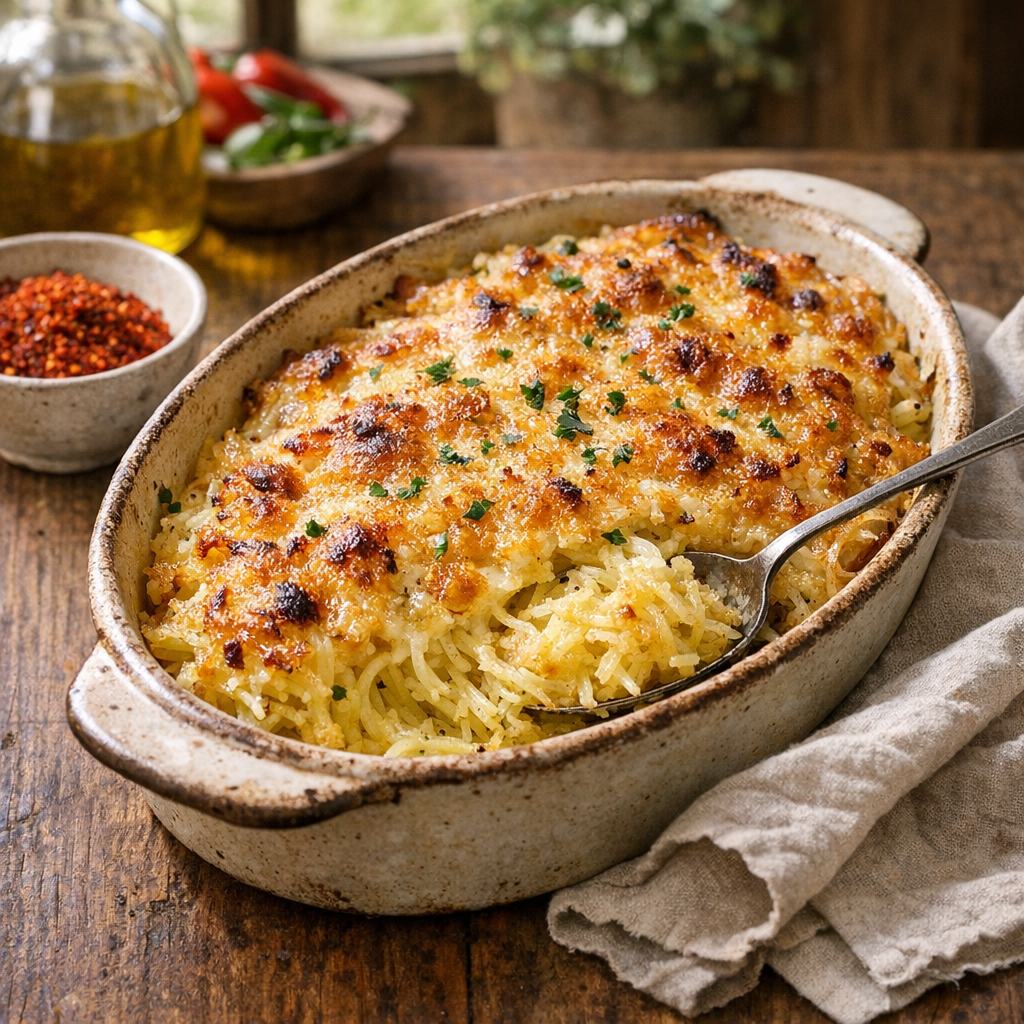Le Gratin de courge spaghetti se réussit sans rendre d’eau