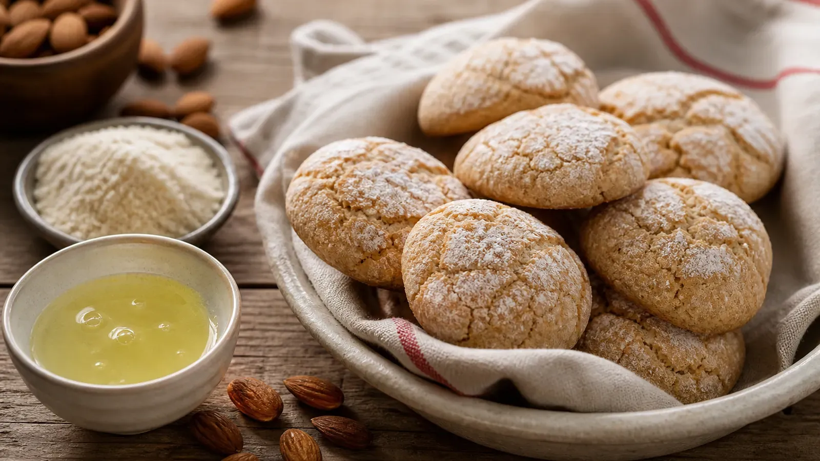 Les amaretti moelleux n'utilisent que des blancs d'œufs