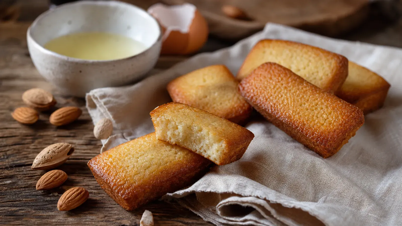 Les financiers aux amandes restent moelleux avec des blancs d'œufs