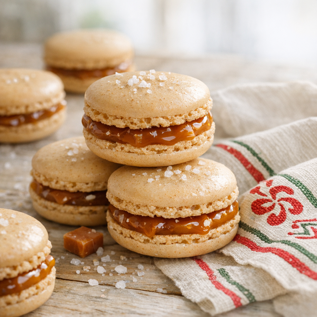 Le macaron au Caramel beurre salé : Recette, ganache et repos