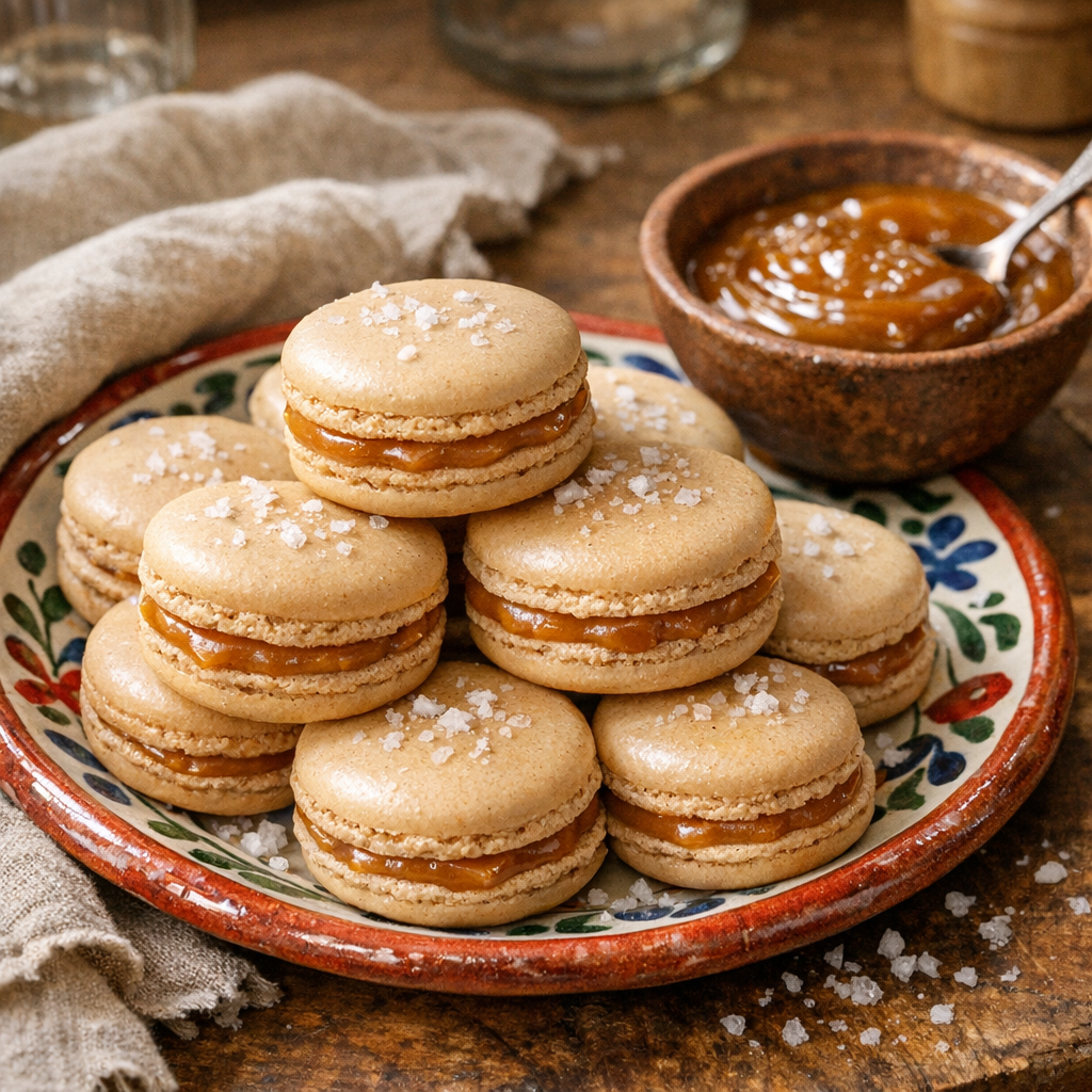 Les Macarons Caramel au beurre salé se réussissent à la maison
