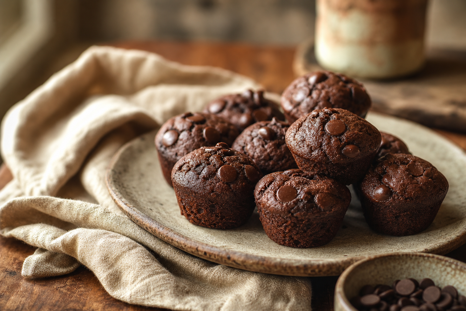 Des mini muffins au chocolat moelleux pour tous les goûters