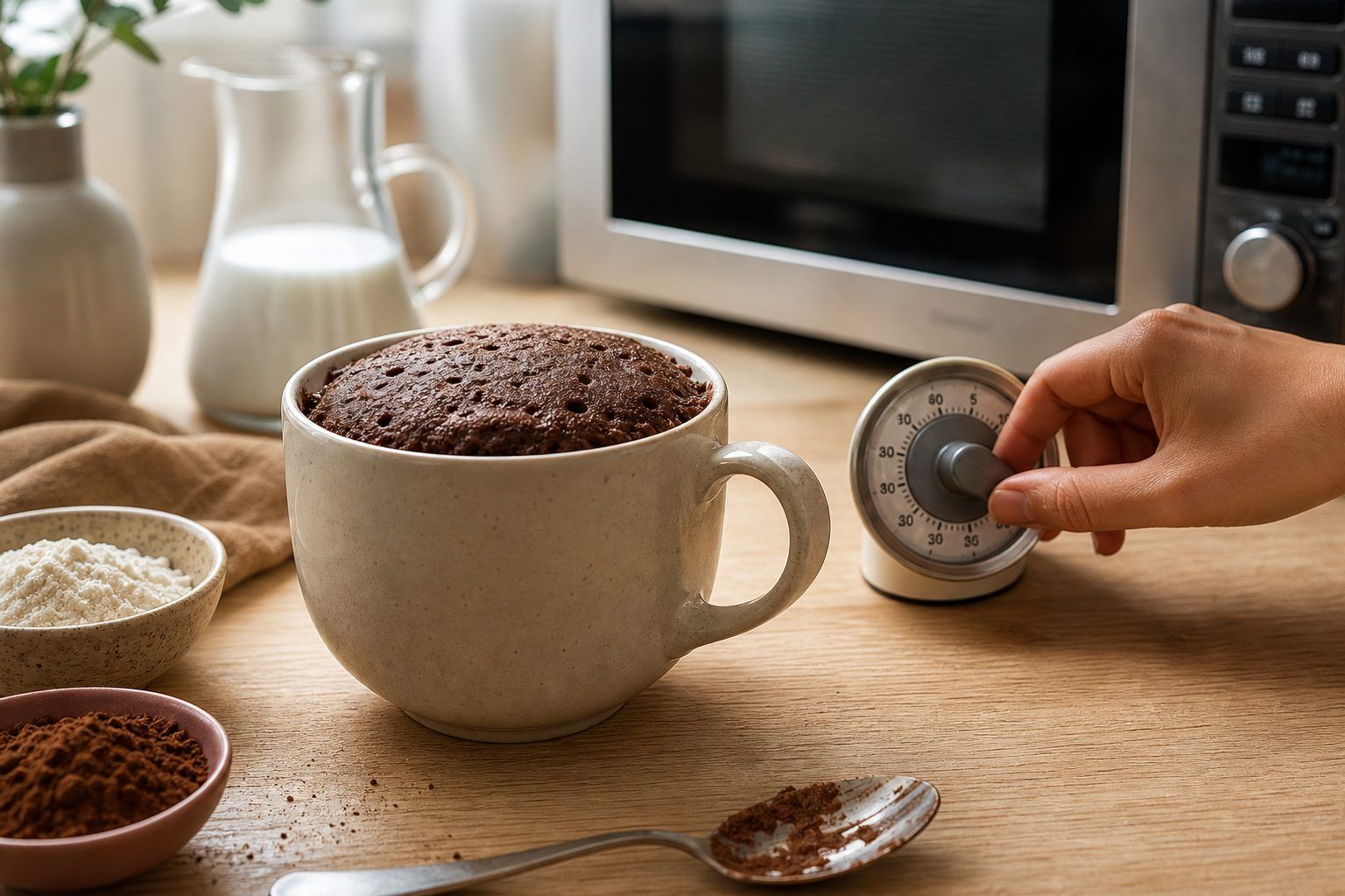 Temps et puissance&nbsp; : le protocole anti-mug cake sec