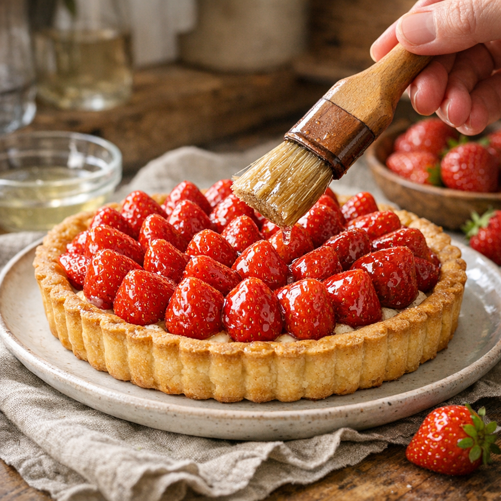 Le Nappage pour Tarte aux fraises : brillant, fin et sans détrempe