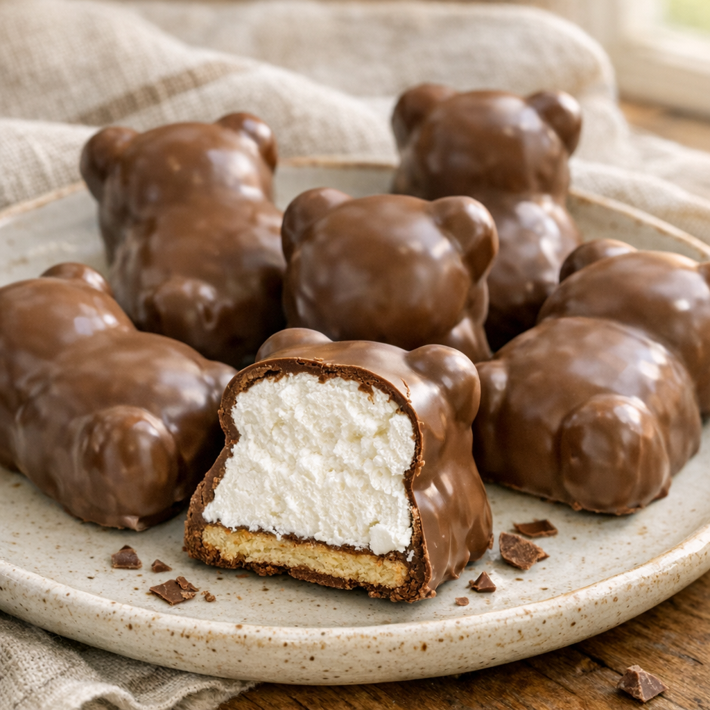 Cette Recette d’ours Guimauve au chocolat évite l’œuf cru