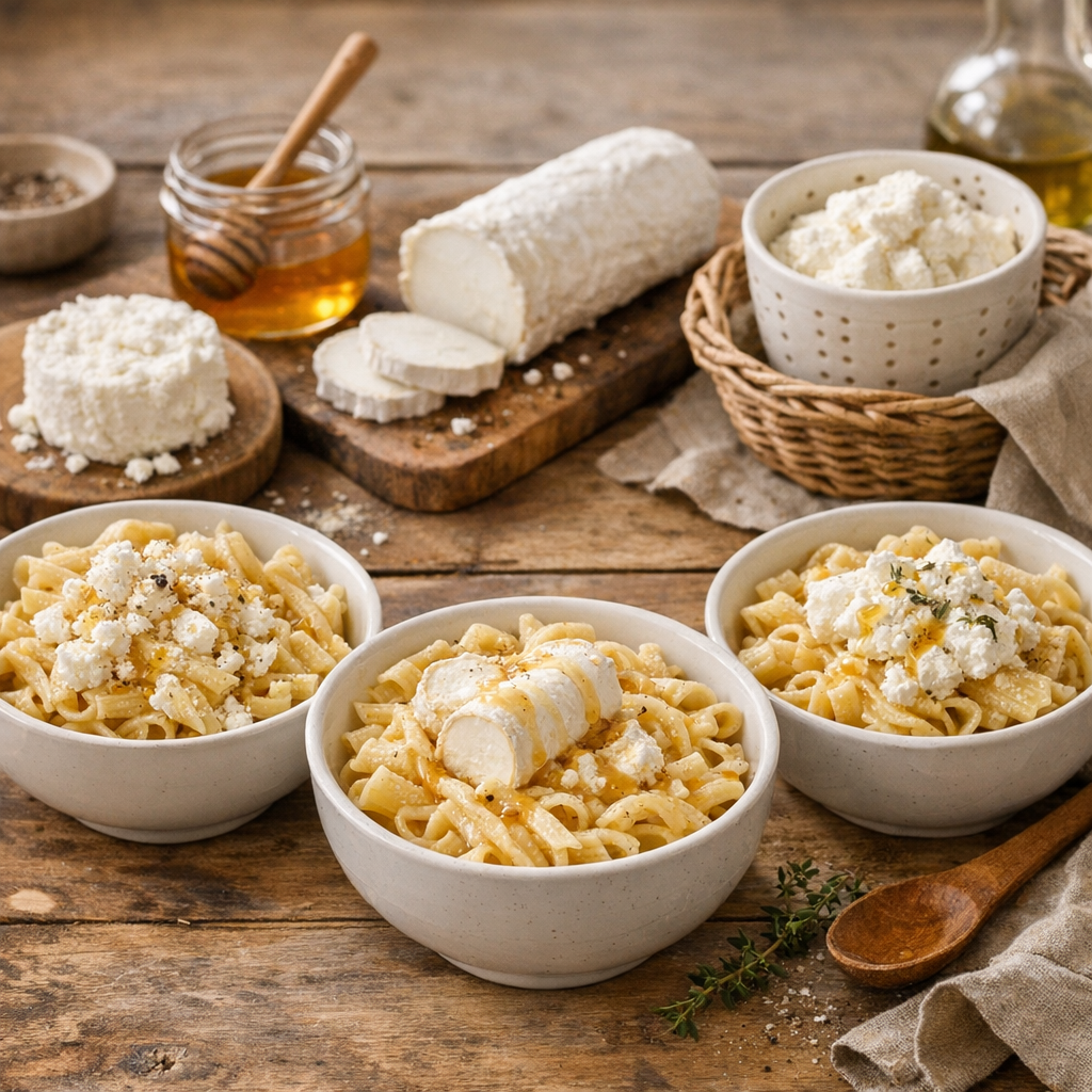 Test maison&nbsp;: chèvre frais, bûche ou faisselle, quelle texture dans les pâtes&nbsp;?