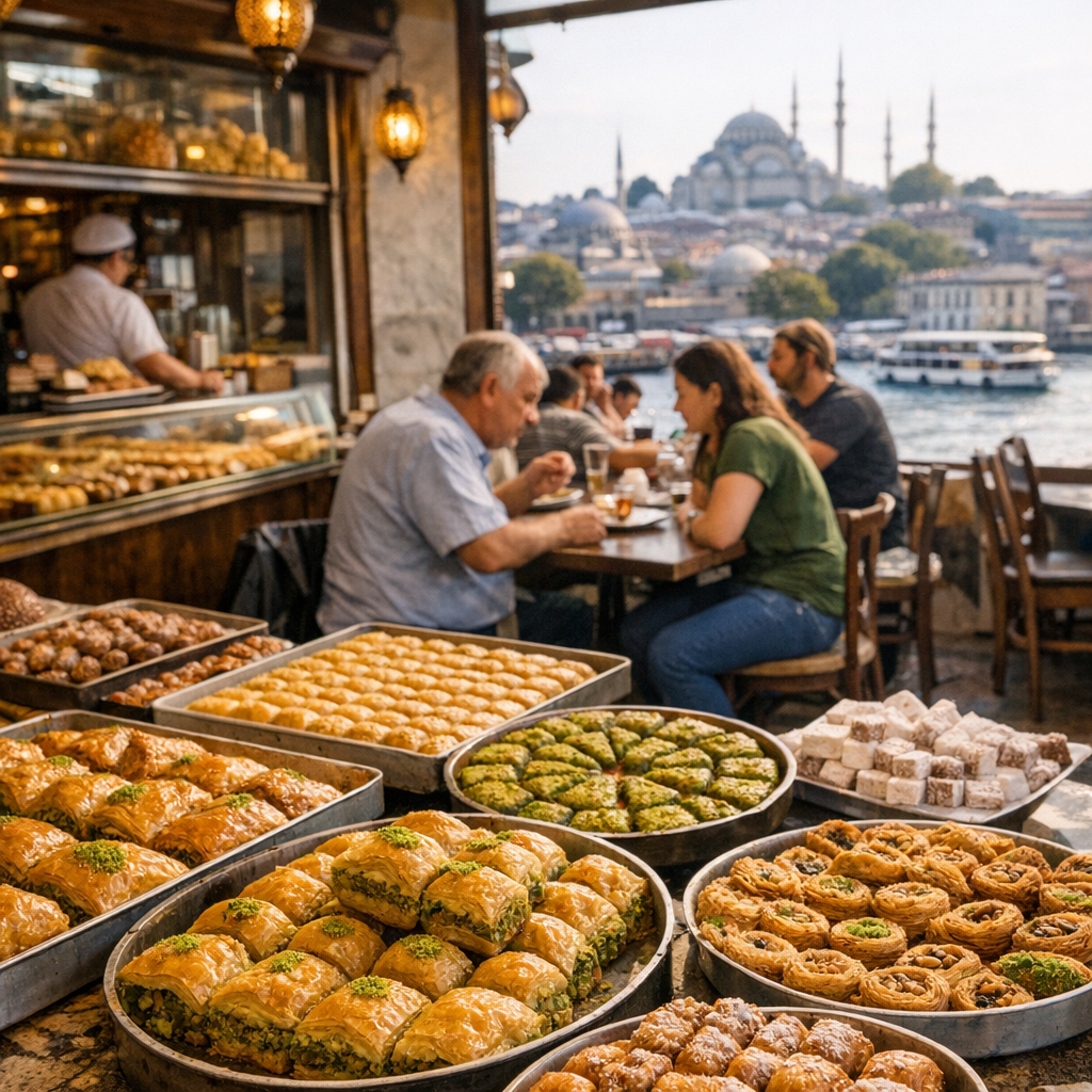 Où manger des baklavas et desserts turcs selon les quartiers d’Istanbul