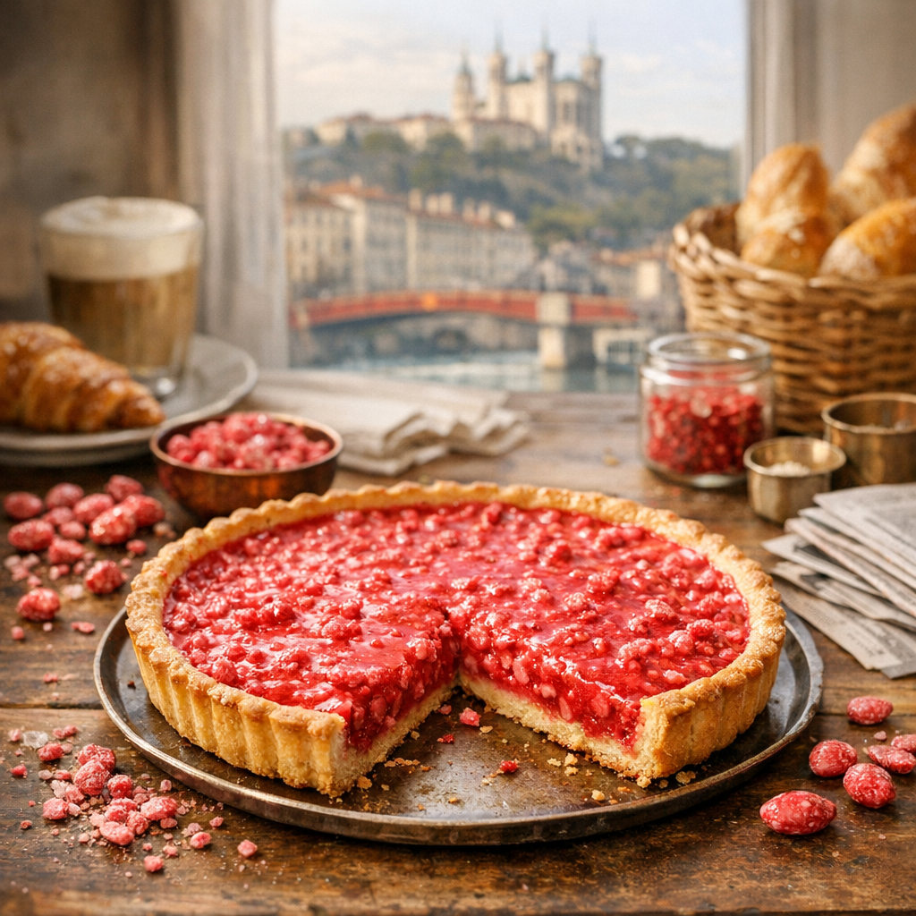 La tarte aux pralines&nbsp;: signature lyonnaise et repères d’actualité