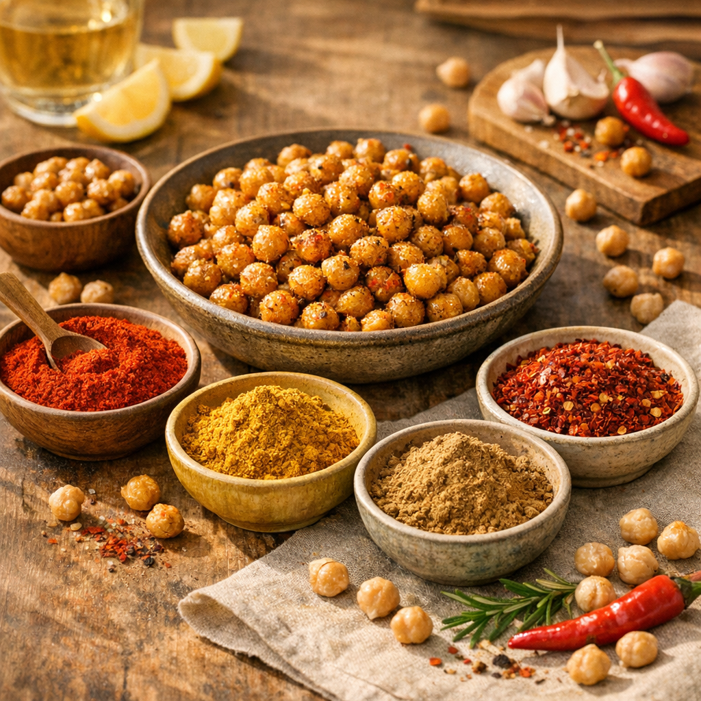 Variantes d’assaisonnement&nbsp;: paprika, curry, cumin ou piment d’Espelette