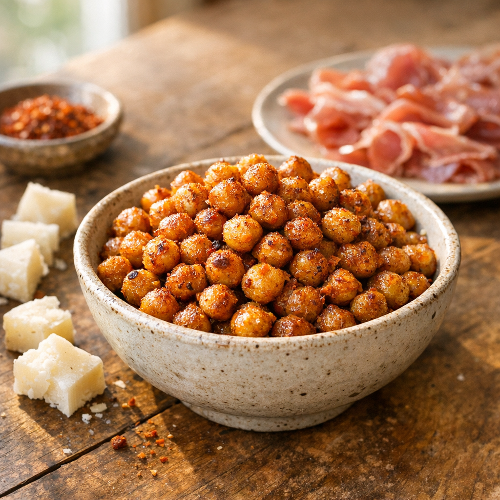 Les Pois chiches d’apéro se cuisinent : grillés, sains, croustillants