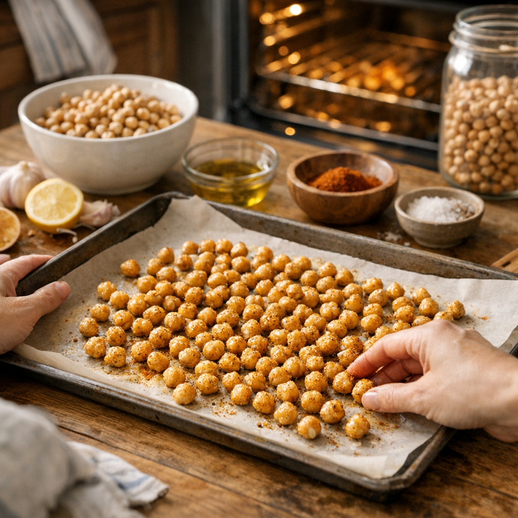 Comment faire des pois chiches rôtis au four&nbsp;?