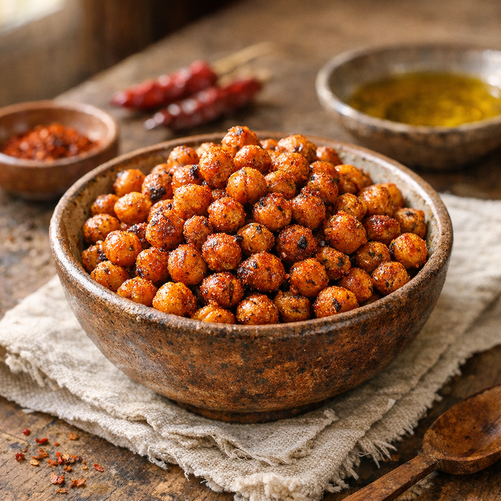 Les Pois chiches grillés au four deviennent croquants pour l’apéro